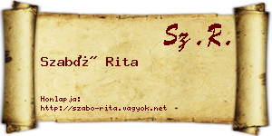 Szabó Rita névjegykártya
